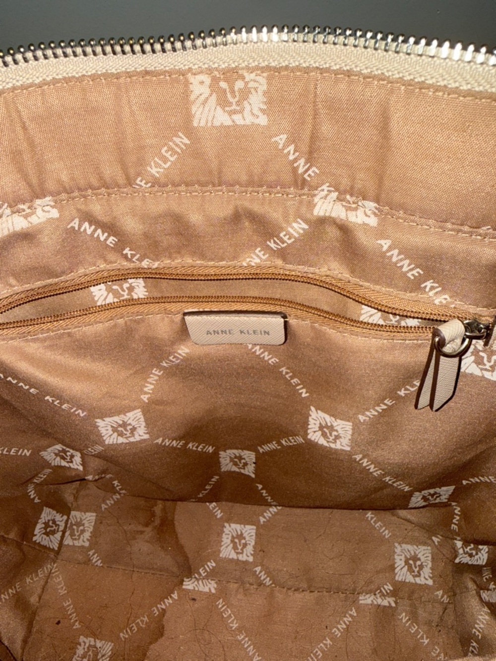 Anne Klein Classic Gray Women’s Tote Bag - Structured Everyday Handbag - Picture 9 of 13